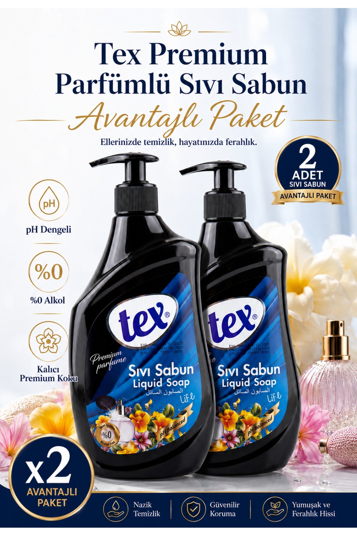 Tex Premium Life Sıvı Sabun 2'li